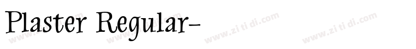 Plaster Regular字体转换